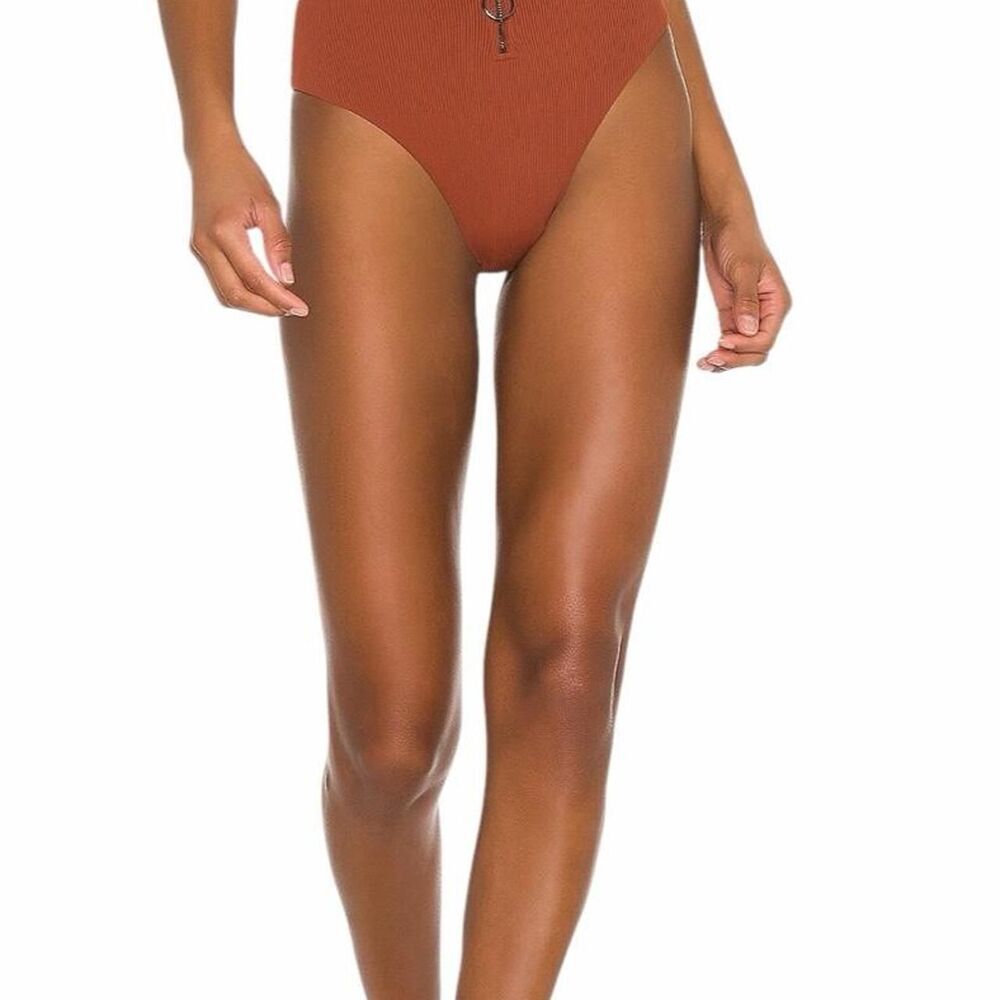 L*Space Luke High Waist Bikini Bottom in Tobacco